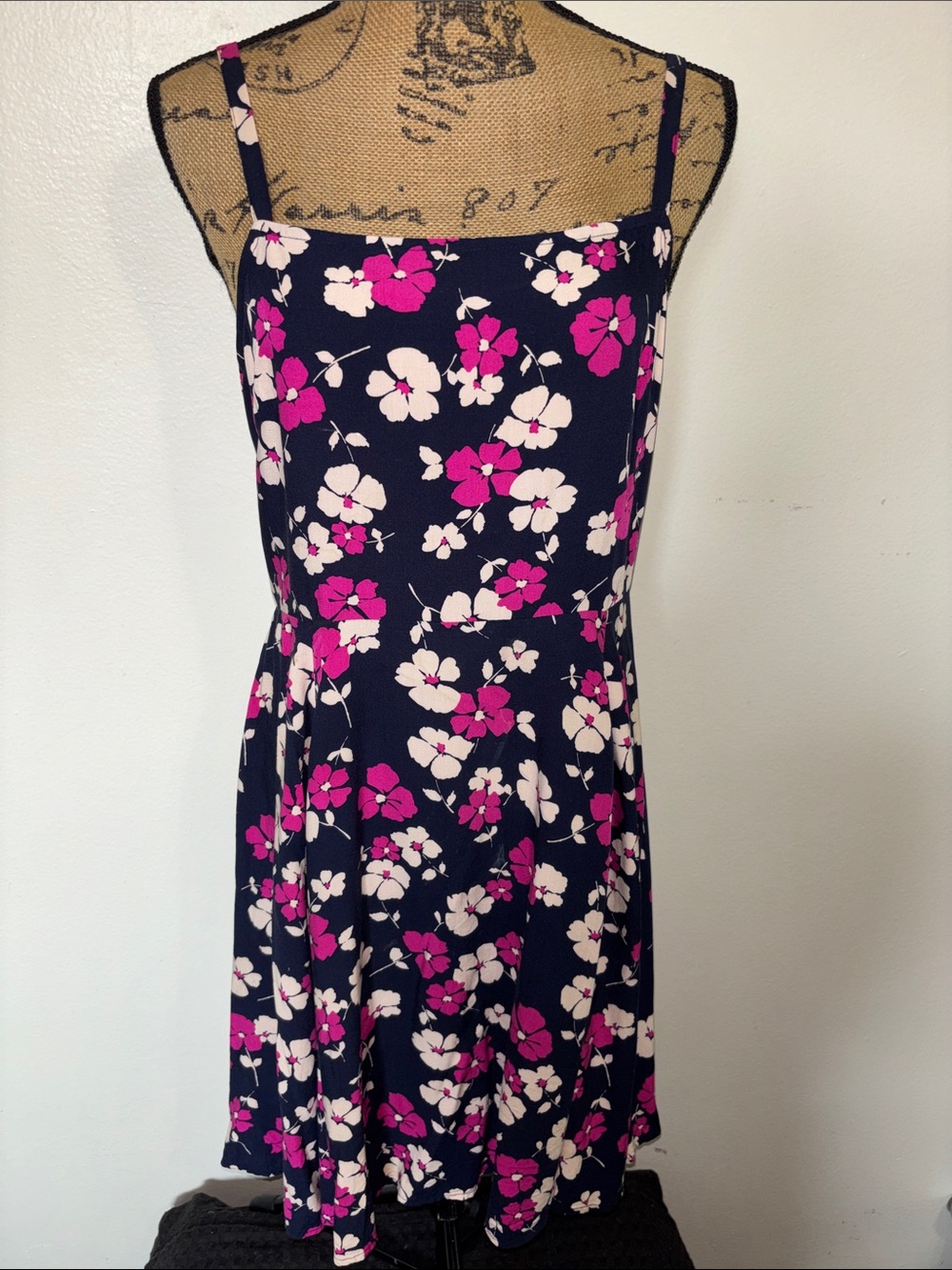GAP Navy Sundress with Pink & Cream Floral Print